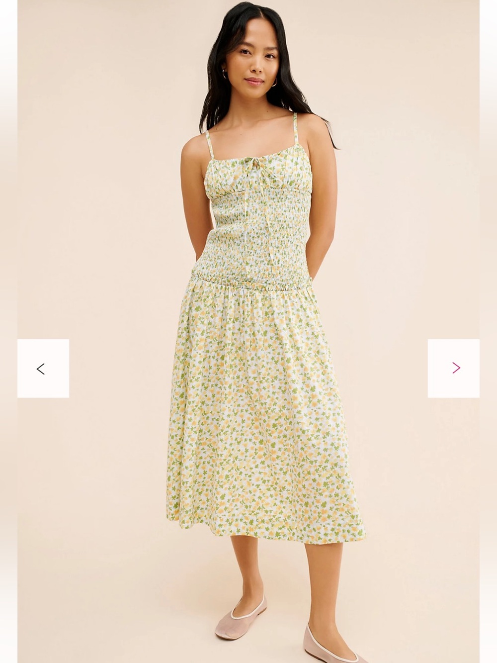 NWT FREE PEOPLE Lavender Daze Dress Green Floral Print M - Picture 6 of 12